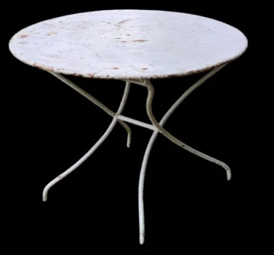 Ancien grand guéridon  ancienne table jardin/extérieur ancien/jardin ancien - Photo 1/4