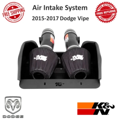 Sistema de admisión de aire rojo plateado K&N Performance 13,86 HP para Dodge Viper 2015-2017 Foto 1 de 4