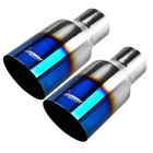 Upower Blue Burnt Exhaust Tip 2.5" Inlet 4" Outlet 9" Long 2 1/2" to 4" 