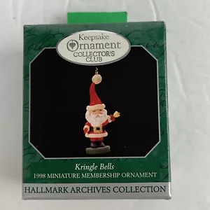 Hallmark Keepsake Kringle Bells Miniature Ornament 1998 Collector's Club - Picture 1 of 5