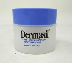 Dermasil Oil Free Night Moisturizer Cream with vitamin A & E 1.7 oz - Picture 1 of 2