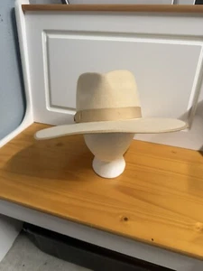Lack of Color Zulu Rancher Hat 100% Australian Wool Sand Color Bow Sz 55cm Small - Picture 1 of 9