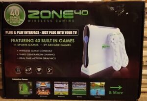 ZONE 40 WIRELESS GAMING Console With 2 Wireless Controllers 40 Plus Games