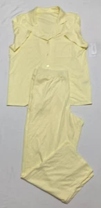 Nuevo con etiquetas Conjunto de pijama Charter Club cuello muesca amarillo L - Imagen 1 de 7