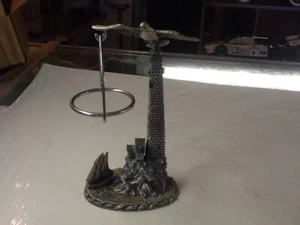 Solid Pewter W.G. Lighthouse Candle Holder Lighthouse Pewter Collectible - Picture 1 of 12
