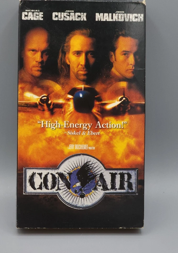 Con Air VHS 1997 Nicolas Cage John Cusack John Malkovich Action Adventure Movie - Image 1 of 3