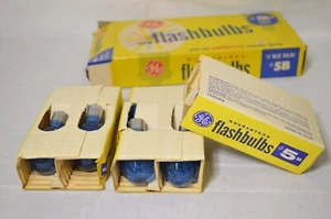Vintage Unused GE General Electric Flashbulbs #5B 12 Blue Bulbs 10 of 12 - Bild 1 von 13