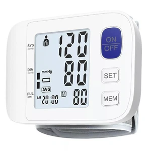 Wrist-Type Electronic Blood Pressure Monitor with HD Backlit LCD - Picture 1 of 8