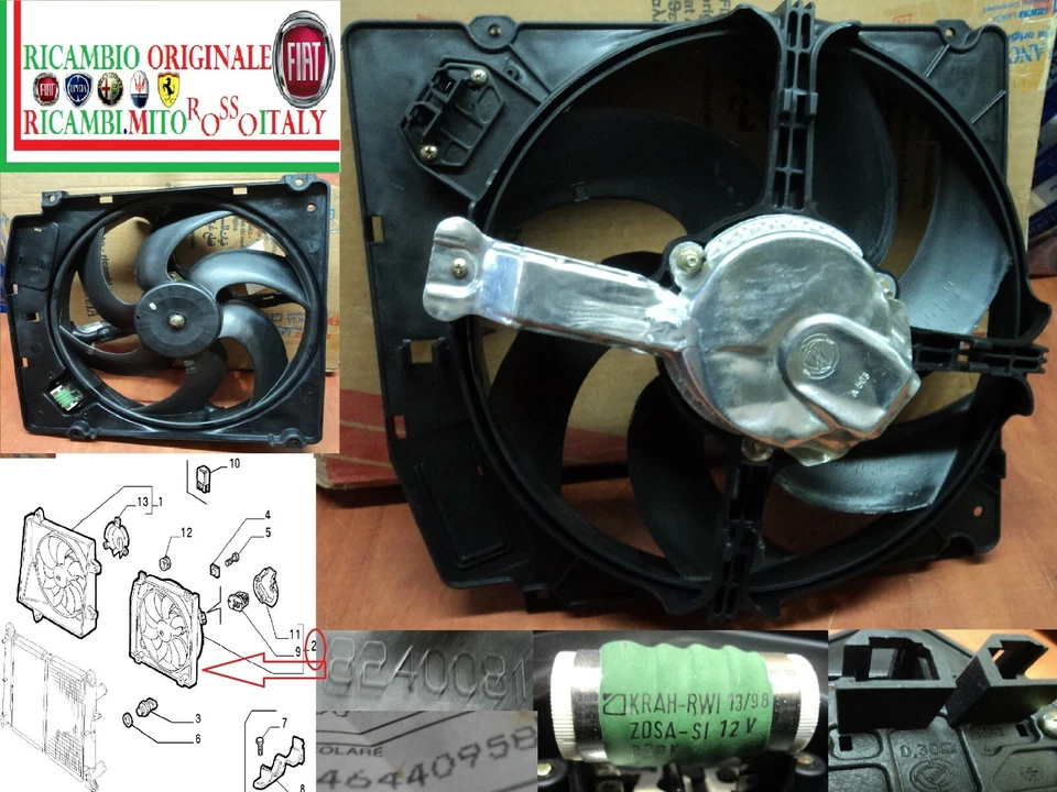 ELETTROVENTOLA VENTOLA RADIATORE FIAT COUPE TIPO TEMPRA LANCIA DELTA ELECTROFAN  - Image 1 of 1