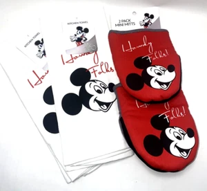 Disney 100 Mickey Mouse HOWDY FOLKS Kithchen Handtücher & Mini Backofen Handschuhe B42*N - Bild 1 von 3