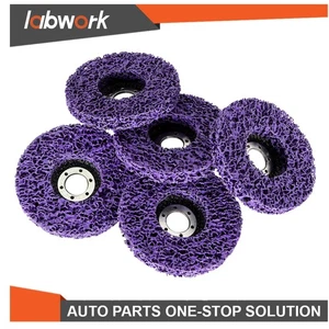 Rueda de pelado de discos de tira de trabajo para amoladoras angulares púrpura paquete de 10 4" x 5/8" - Imagen 1 de 17