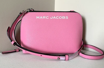Nuevo Bolso Bandolera Marc Jacobs Grind Cuero Guijarro Pétalo Rosa Foto 1 de 4