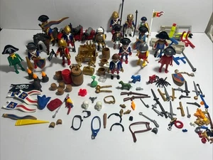 Playmobil Castle Medieval Soldiers Knights Figures Figurines Horses Weapons Lot - Picture 1 of 17