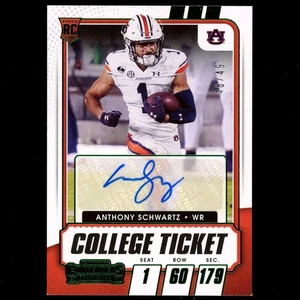 2021 Contenders Draft #128 Anthony Schwartz College Ticket RC Auto Green SP #/49 - Picture 1 of 2