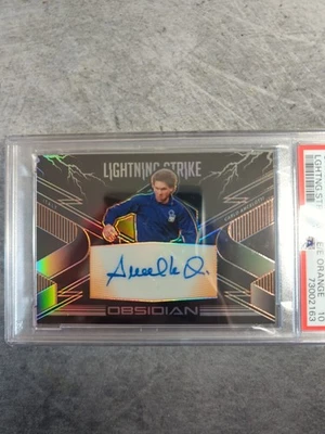 Carlo Ancelotti Auto /10 PSA 10 - 2020 Panini Obsidian E/E Orange - Italy - Image 1 of 4