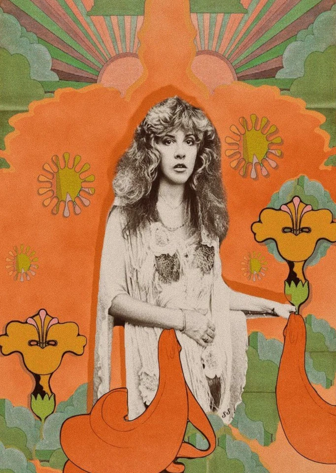 Fleetwood Mac - Stevie Nicks - Orange - A4 Mini Print/Poster - Image 1 of 1