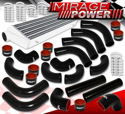 Turbocharger 2.5" Aluminum Piping Kit + High Power Fmic Front Mount Intercooler — 第 1/4 张图片