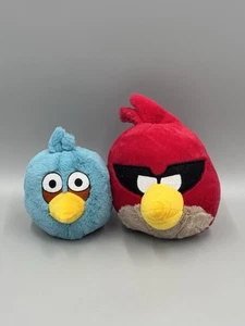 Commonwealth Angry Birds blau & rot Vogel Plüsch 2er Set - ohne Ton - Bild 1 von 13