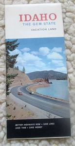 Vintage Idaho Centennial 1963 Gem State Official Highway Map - Picture 1 of 4