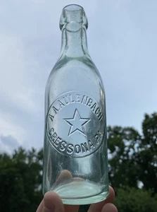 Botella de refresco A.A. Aulenbach Cressona PA Star Pictorial Blob - Imagen 1 de 16