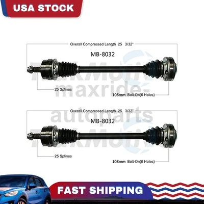 Rear Passenger Driver Side CV Axle Joint Fits 1990 1991 1992 Mercedes-Benz 300CE Foto 1 de 2