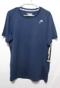 HEAD Sports Dri-Motion Herren XL Blau Kurzarm Shirt Neu mit Etikett - Bild 1 von 7