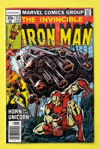 Iron Man #113 (Marvel Comics August 1978) Unicorn/Titanium Man/Jack of Hearts sehr guter Zustand/sehr guter Zustand - Bild 1 von 2