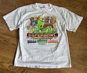 Vintage 90’s Buffalo Bills Super Bowl Cartoon Tee Large Bills Mafia Rare - Picture 1 of 3