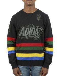 ADIDAS ART FLEECE CREWNECK SIZE MEDIUM NEW + FAST SHIPPING MSRP $90 - Picture 1 of 3