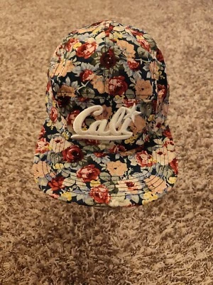 Cali California 5 Paneles Sombrero Adulto Hombre Azul Floral Correa Trasera Gorra Ajustable Foto 1 de 4