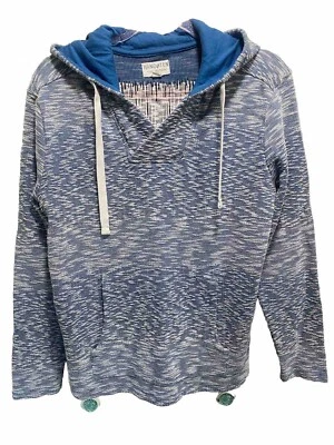 Hang Ten Long Sleeve Hoodie Kangaroo Pocket Size Medium Women’s Blue/White - Image 1 of 4