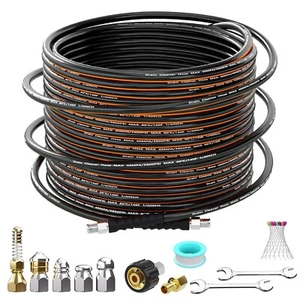 100FT Sewer Jetter Kit for Pressure Washer - 5800PSI Drain Sewer Cleaner with... - Picture 1 of 7