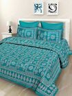 Classic Design Pattern Cotton Printed Jaipuri Doublebed Sheet With Indian Floral