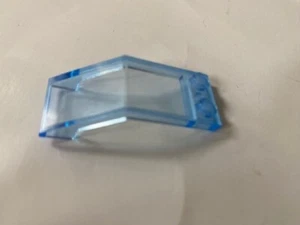 LEGO Parts: Angled Windscreen Canopy, 5x2x1-2/3, #6070, Translucent Medium Blue - Picture 1 of 1