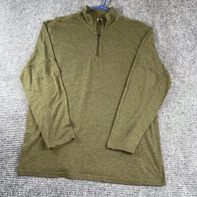 Magellan Outdoors mens large Adventure Gear quarter zip green long sleeve cotton - Image 1 of 4