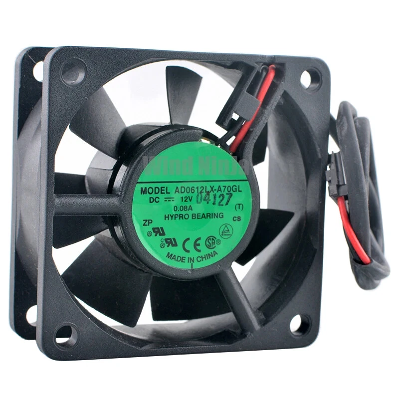 AD0612LX-A70GL 60mm fan 60x60x25mm DC12V 0.08A 2pin Axial flow fan cooling fan - Image 1 of 4