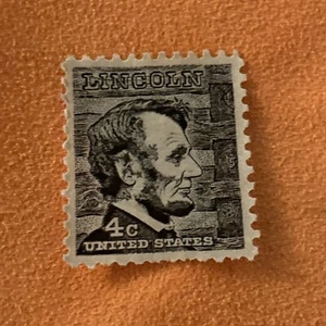 Rare 4 Cent Abraham Lincoln Postage Stamp - Black (9) - Picture 1 of 2