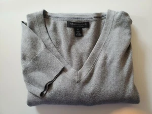 Banana Republic Luxury Blend V-Neck Sweater, Size XL Gray Cashmere blend A62* - Picture 1 of 5