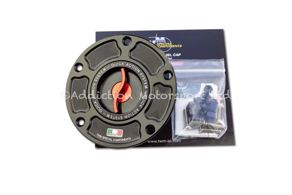 TWM Keyless Quick Release Action Red Fuel Cap for Ducati Monster 696 - TDPR.06.R
