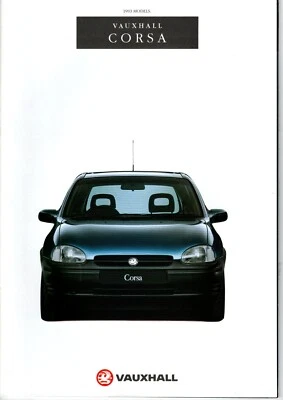 Vauxhall Corsa 1993 Models UK Sales Brochure includes SRi & GSi 16v - Image 1 of 2