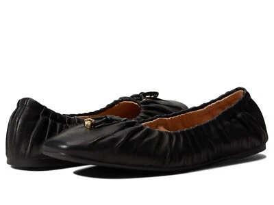Zapatos planos de ballet Coach Eleanor - negros - talla 9,5 B - para mujer de cuero Foto 1 de 4