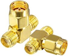 SMA Male to two SMA Female T Connector Adapter Splitter Connector x1 UK Seller