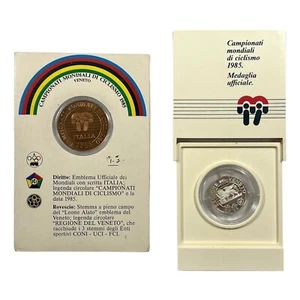 1985 World Cycling Championships Italian Bronze & Silver Medals Veneto Italy - Picture 1 of 3