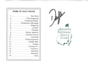 DUSTIN JOHNSON SIGNED AUTOGRAPH MASTERS GOLF TOURNAMENT SCORECARD COA AUTO 2020 - Picture 1 of 1