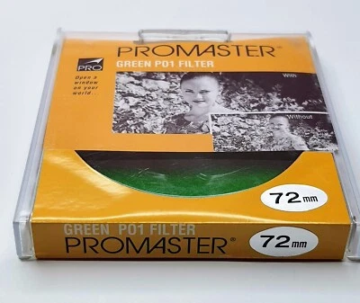 Pro 72mm Green P01 #P01 P0-1 P1 Glass Lens Filter Made in Japan 72 mm ProMaster - Image 1 of 4