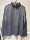 GLYDER Denali Henley SMOKE GRAY 1/4 Zip Long Sleeve Pullover Shirt  Men's L NEW
