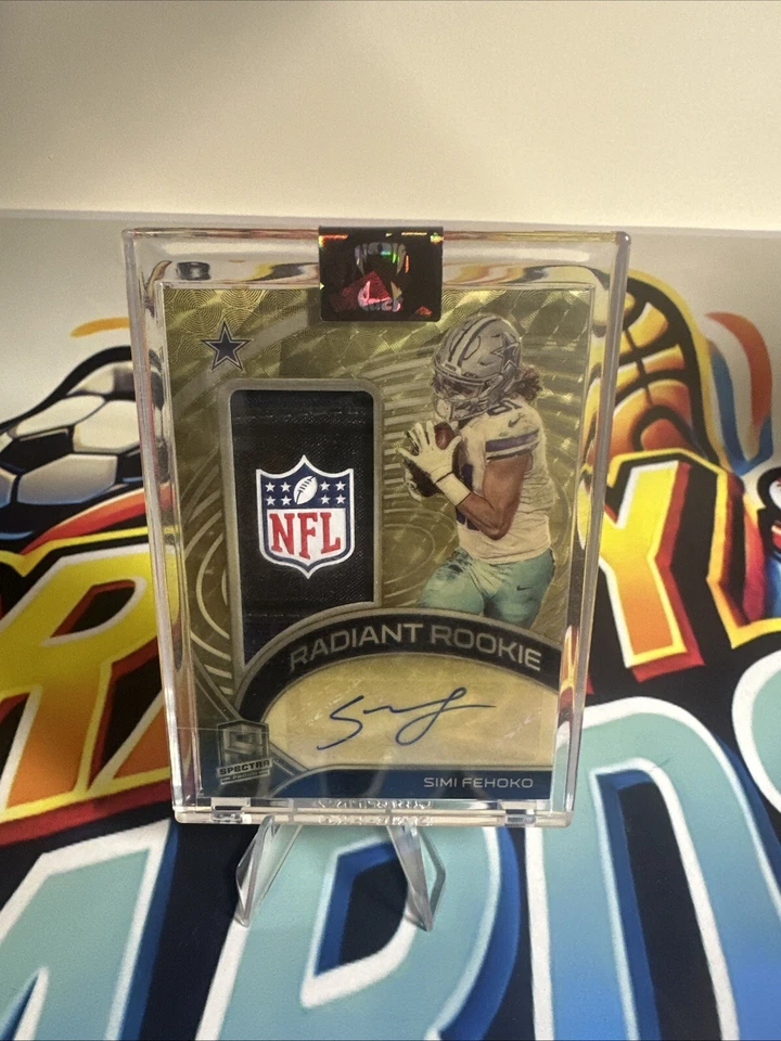 Radiant Rookie Simi Fehoko 1/1 Gold With NFL Shield  - Image 1 of 3
