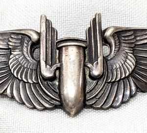 WW2 US Army Air Force Aerial Gunner qualification uniform wings badge - Picture 1 of 5