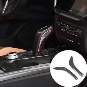 Real Carbon Fiber Gear Shift Knob Head Side Cover Fit Maserati Ghibli 2019-2023 - Picture 1 of 8