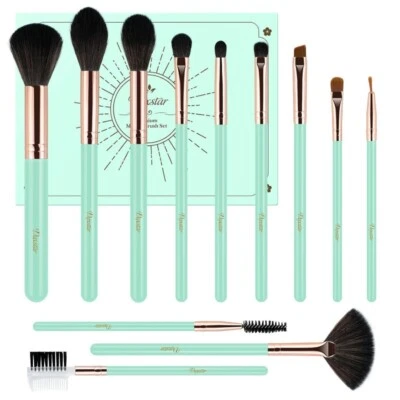 12 pcs Makeup BRUSHES Kit Set Powder Foundation Eyeshadow Eyeliner Lip Brush NEW - Image 1 of 4